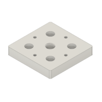 MODULAR SOLUTIONS FOOT &amp; CASTER CONNECTING PLATE&lt;br&gt;90MM X 90MM, M16 HOLE